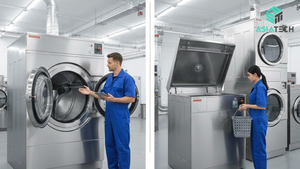 máy giặt cửa trước và cửa trên