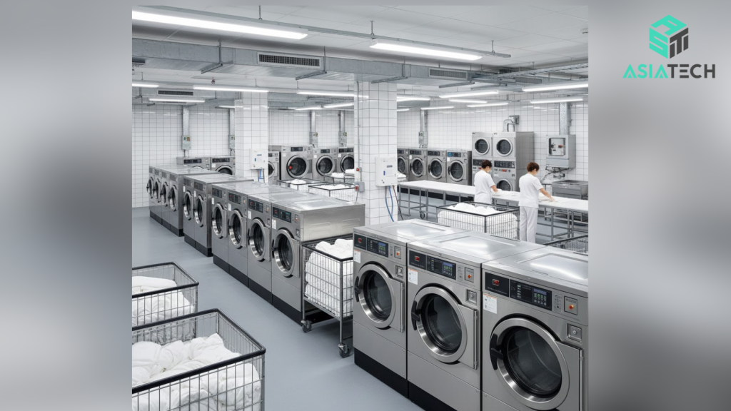 máy giặt công nghiệp khách sạn
