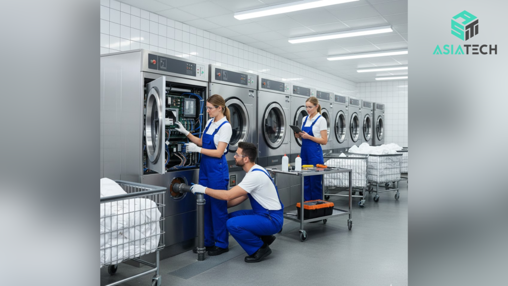 máy giặt công nghiệp khách sạn