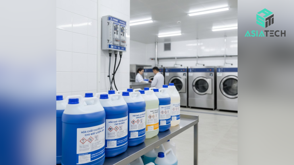 máy giặt là công nghiệp