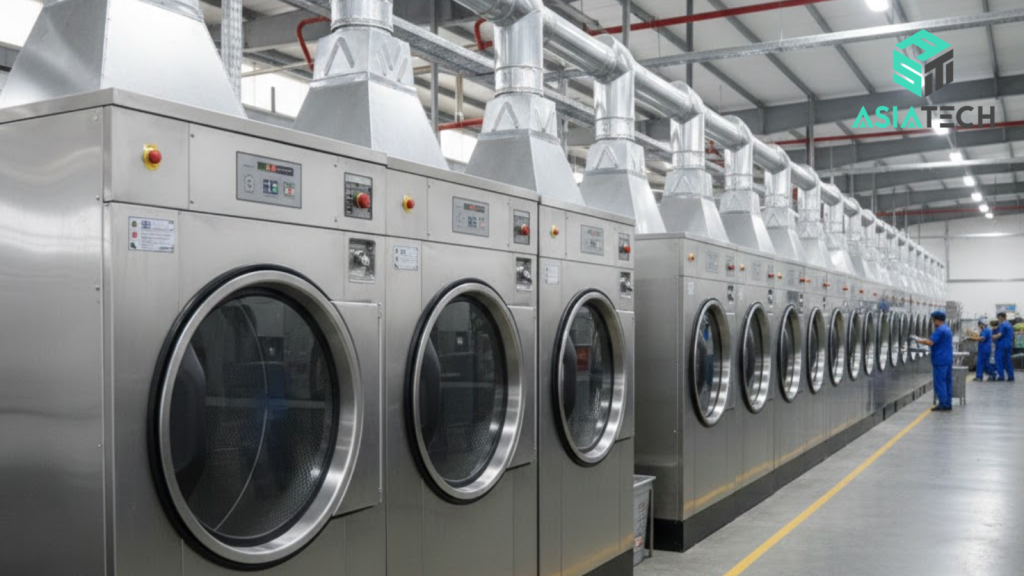 thiết bị giặt là công nghiệp
