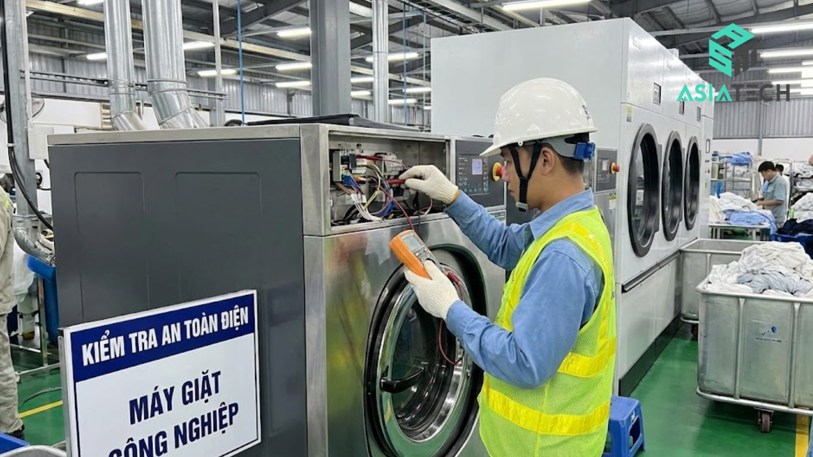 xử lý sự cố máy giặt công nghiệp